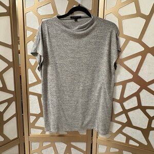 Banana Republic Heather Gray Short Sleeve Luxe Sweater